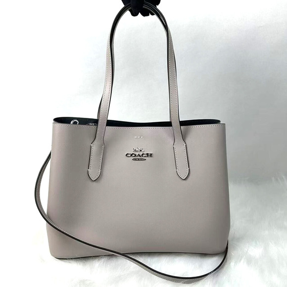 Coach Avenue Carryall Shoulder Crossbody In Grey Double Face Leather F48733 NWT - Picture 1 of 11